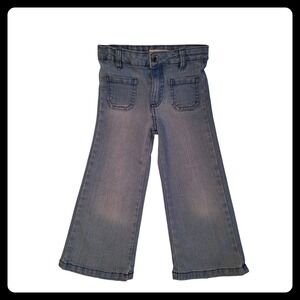 Jessica Simpson Girls Light Wash Wide Leg Denim Jeans Blue Size 4T
